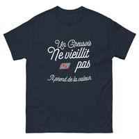 Thumbnail for T-shirt Creuse marine - Un Creusois ne vieillit pas, il prend de la valeur