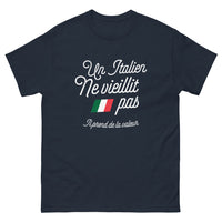 Thumbnail for T-shirt Italie marine - Un Italien ne vieillit pas, il prend de la valeur