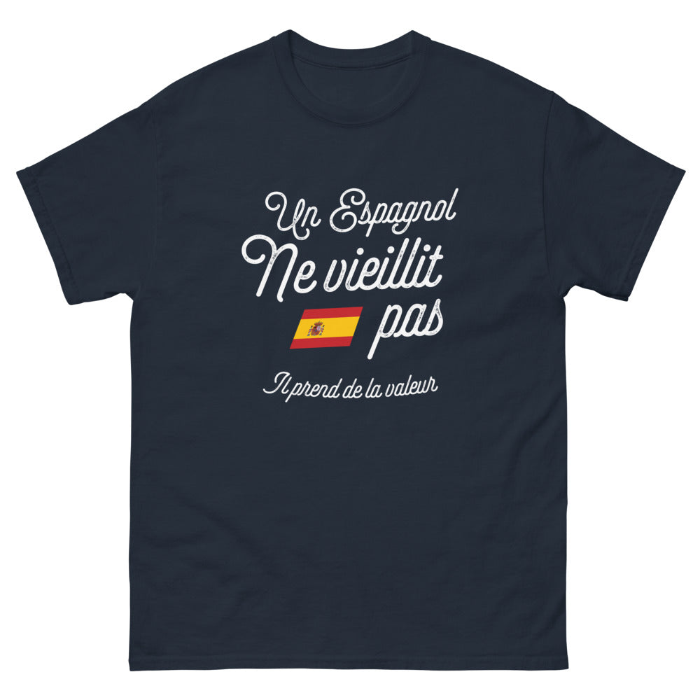 T-shirt Espagne marine - Un Espagnol prend de la valeur