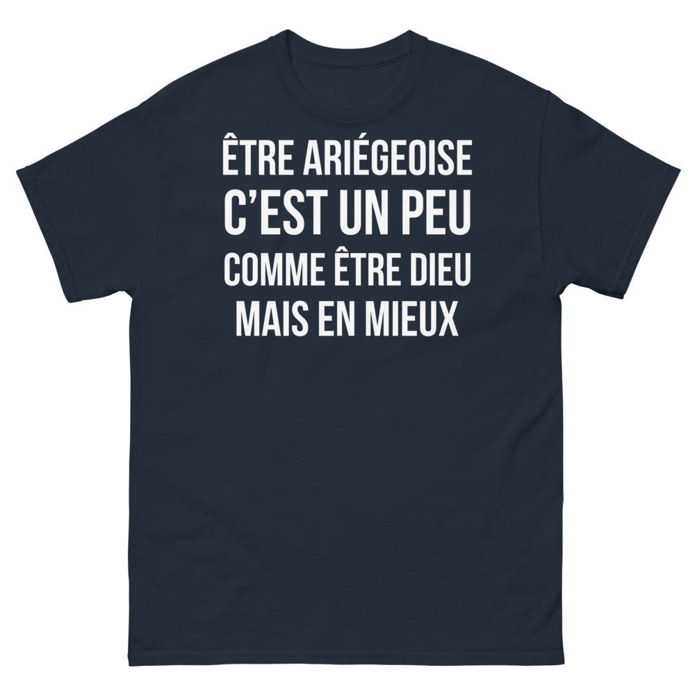 T-shirt Ariégeoise marine - Dieu en Mieux