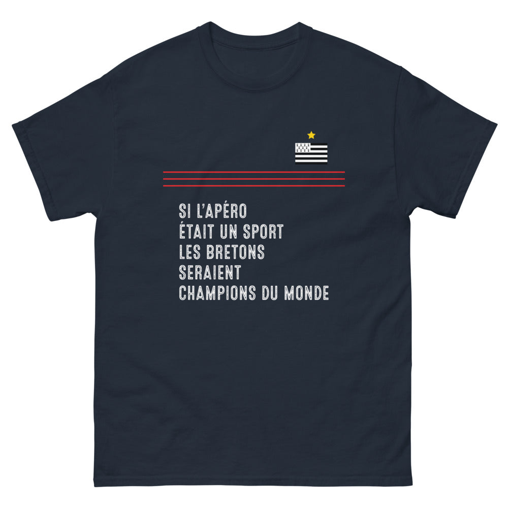 T-shirt Bretagne marine - Si l'apéro était un sport