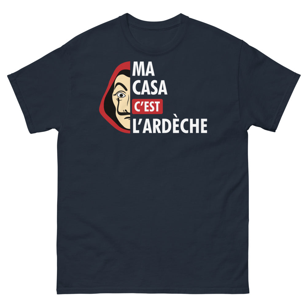 T-shirt Ardèche marine - Ma maison c'est l'Ardèche