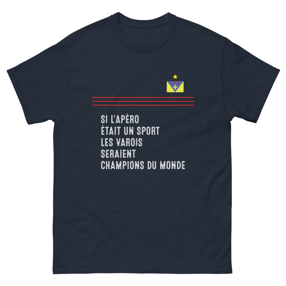 T-shirt Varois marine - Champions du monde de l'apéro