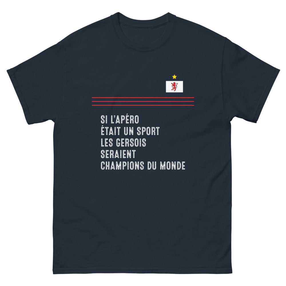T-shirt Gersois marine - Si l'apéro était un sport