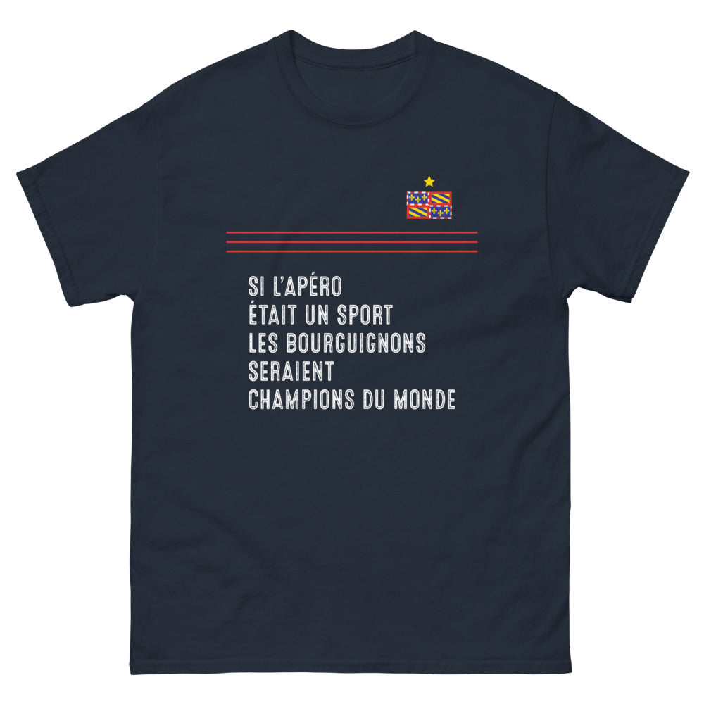 T-shirt Bourgogne marine - Les champions de l'apéro