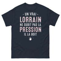 Thumbnail for T-shirt Lorraine marine - Un vrai Lorrain ne subit pas la pression