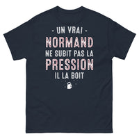 Thumbnail for T-shirt Normandie marine - Un vrai Normand boit la pression