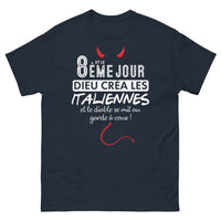 Thumbnail for T-shirt Italie marine - Le jour où Dieu créa les Italiennes