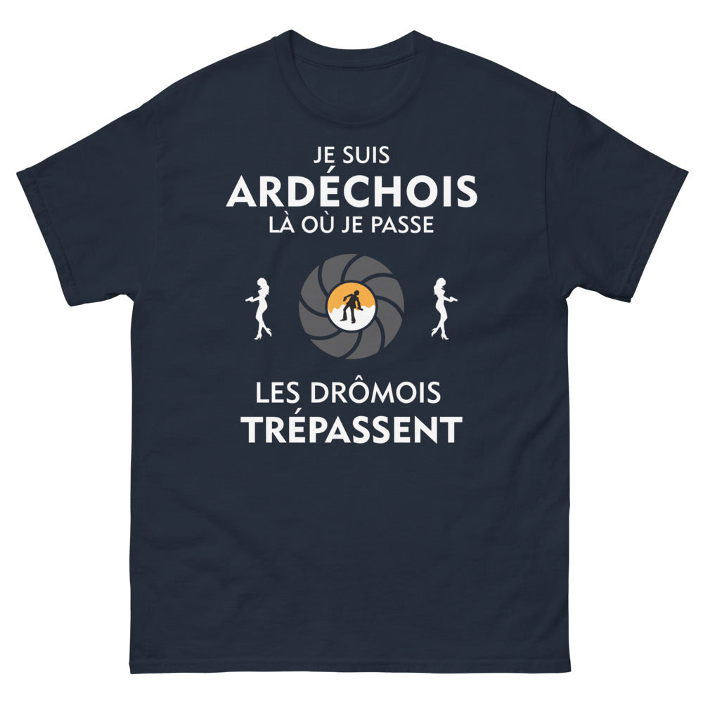 T-shirt Ardèche marine - Je suis Ardéchois où je passe