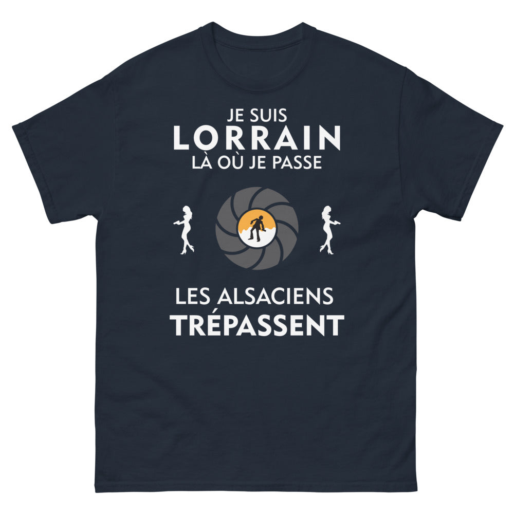 T-shirt Lorraine marine - Là où je passe les Alsaciens trépassent