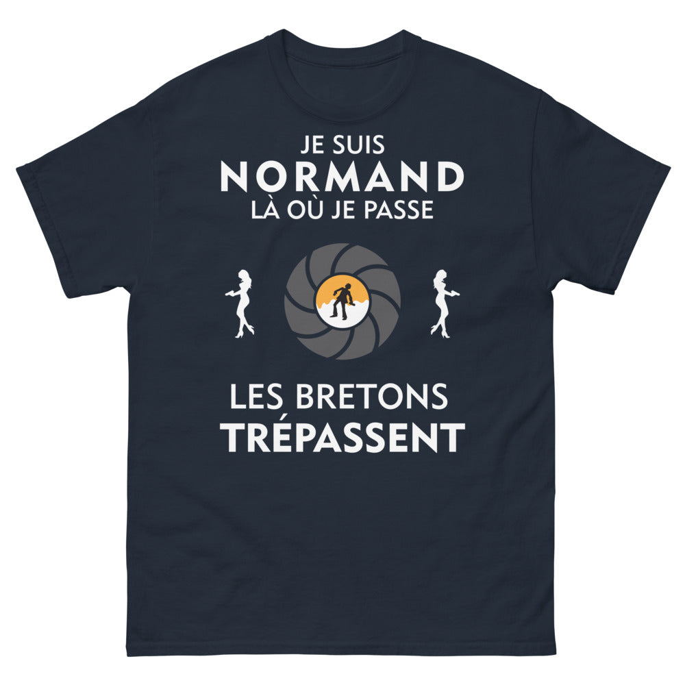 T-shirt Normand marine - Je suis Normand, les Bretons trépassent