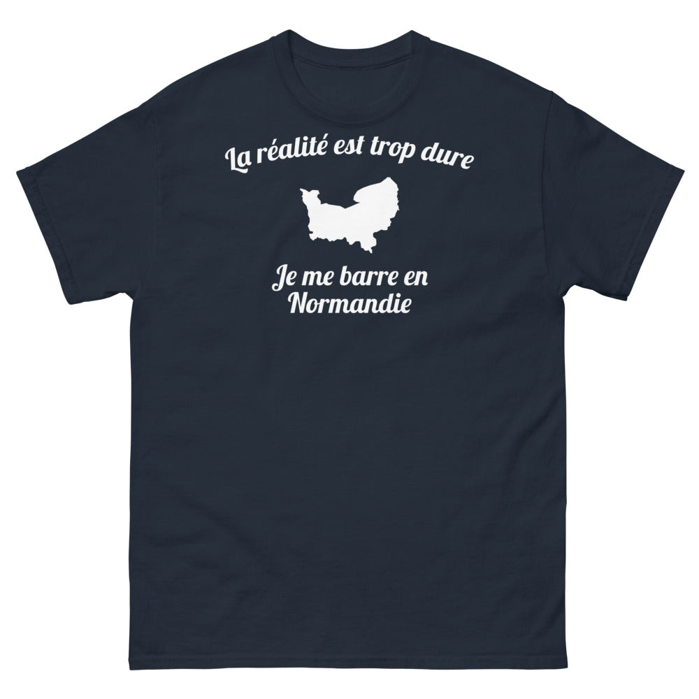 T-shirt Normandie marine - La réalité est trop dure