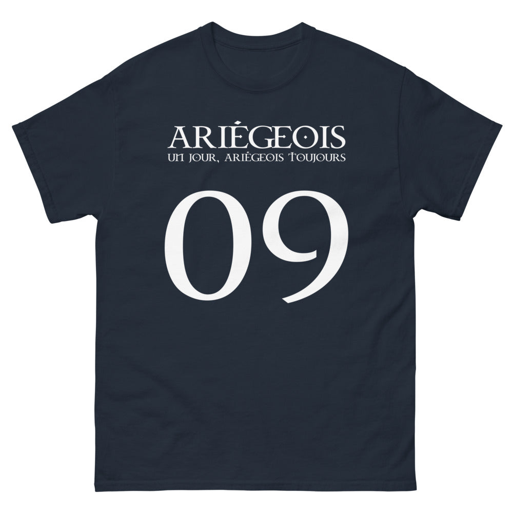 T-shirt Ariège marine - Un jour, toujours ariégeois
