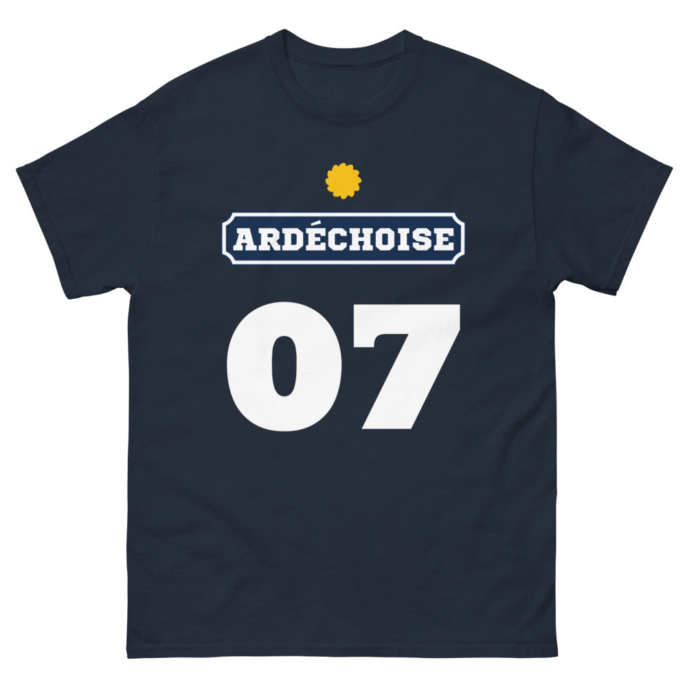 T-shirt Ardèche marine - charme rustique et élégance moderne