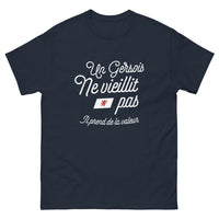 Thumbnail for T-shirt Gersois marine - Un Gersois ne vieillit pas, il prend de la valeur