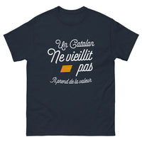 Thumbnail for T-shirt Catalogne marine - Un Catalan ne Vieillit Pas
