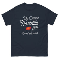 Thumbnail for T-shirt Occitan marine - Un Occitan ne vieillit pas, il prend de la valeur