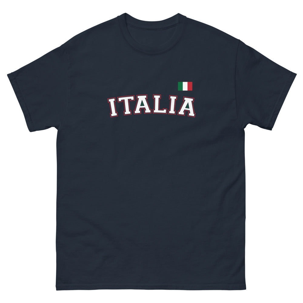 Maglietta Italia nera retro - omaggio agli italiani di cuore