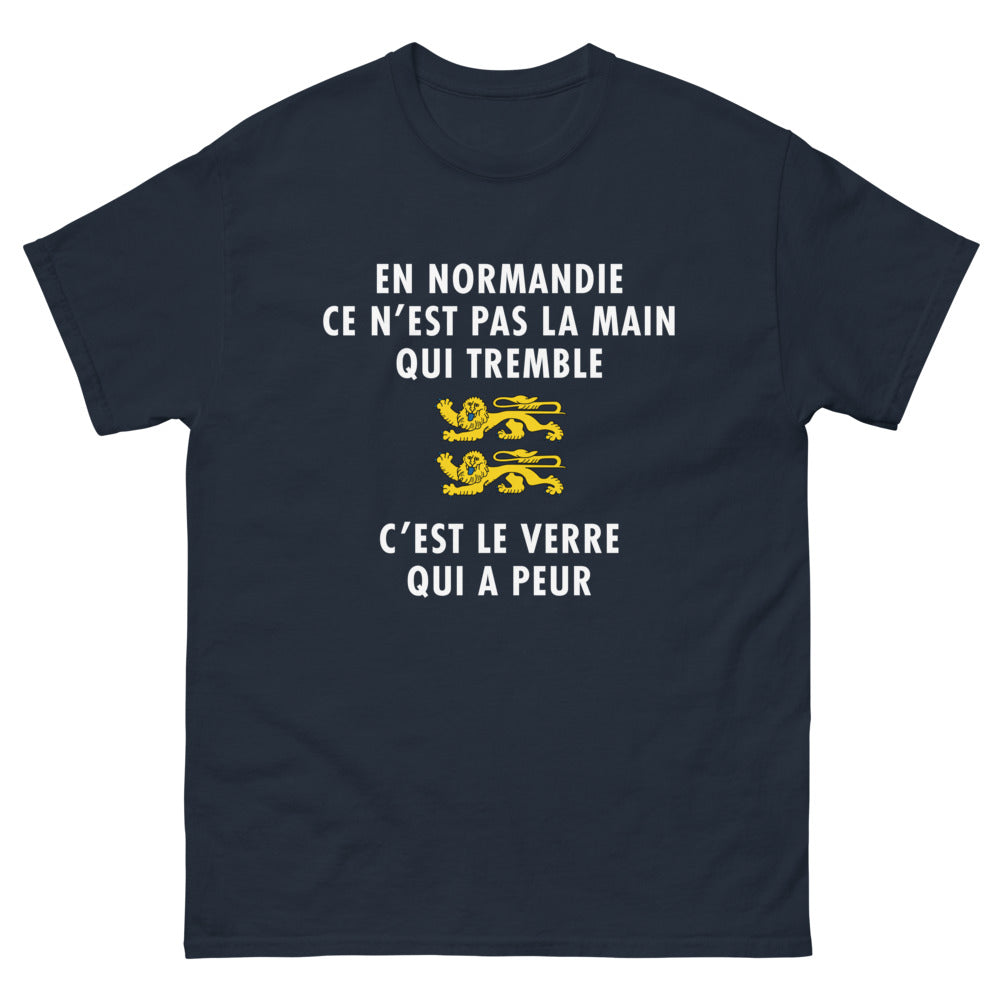 T-shirt Normandie marine - Ce n'est pas le verre qui tremble
