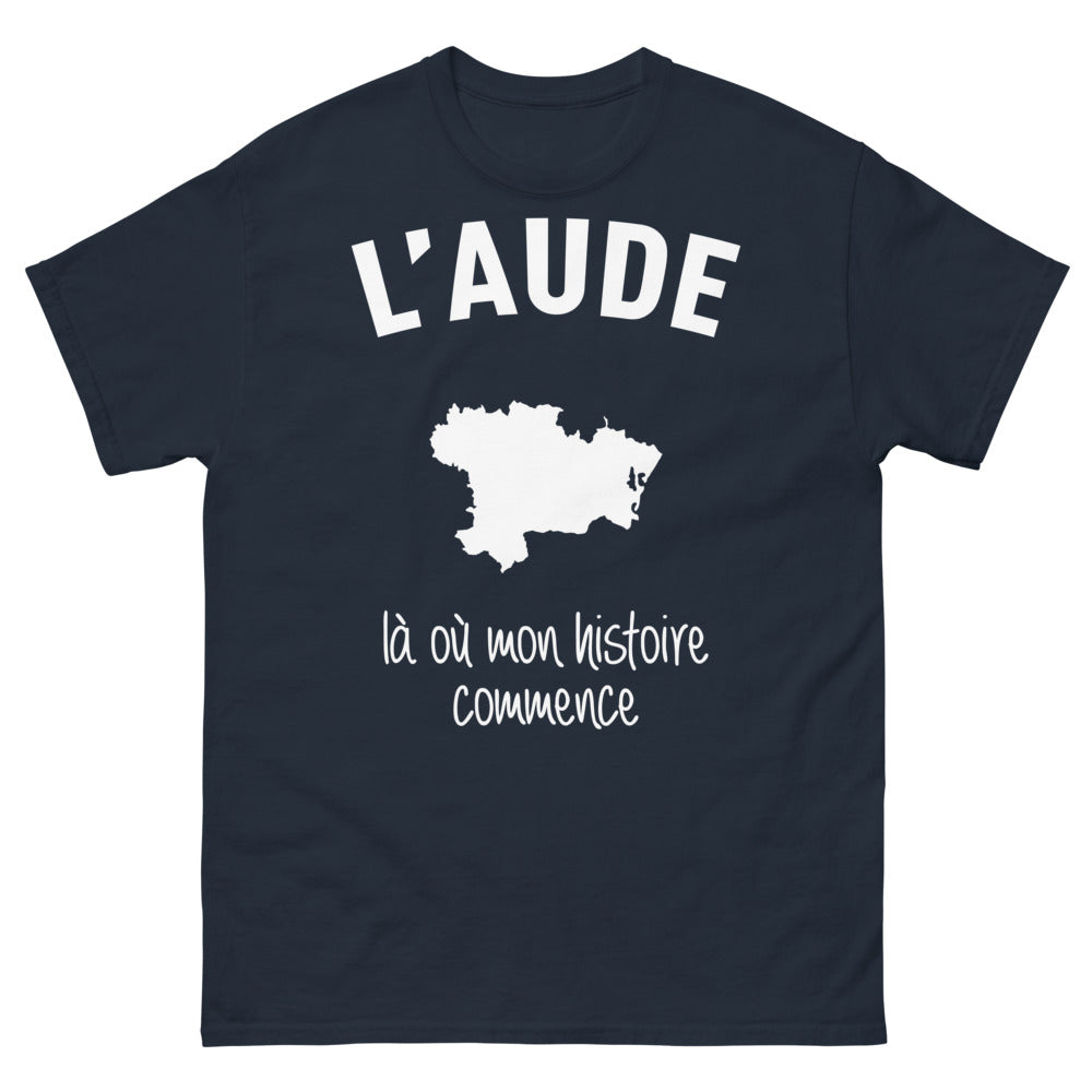 T-shirt Aude marine - Là où mon histoire commence