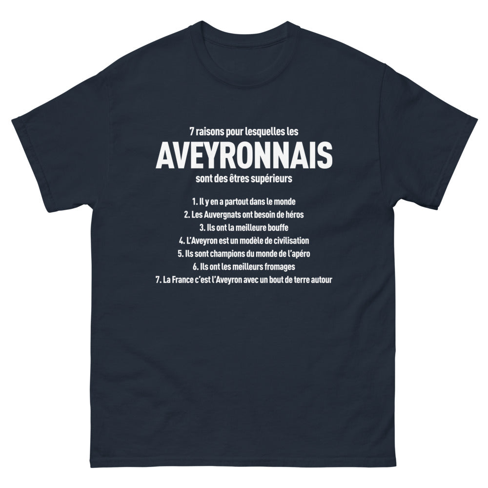 T-shirt Aveyron marine - 7 raisons de leur supériorité