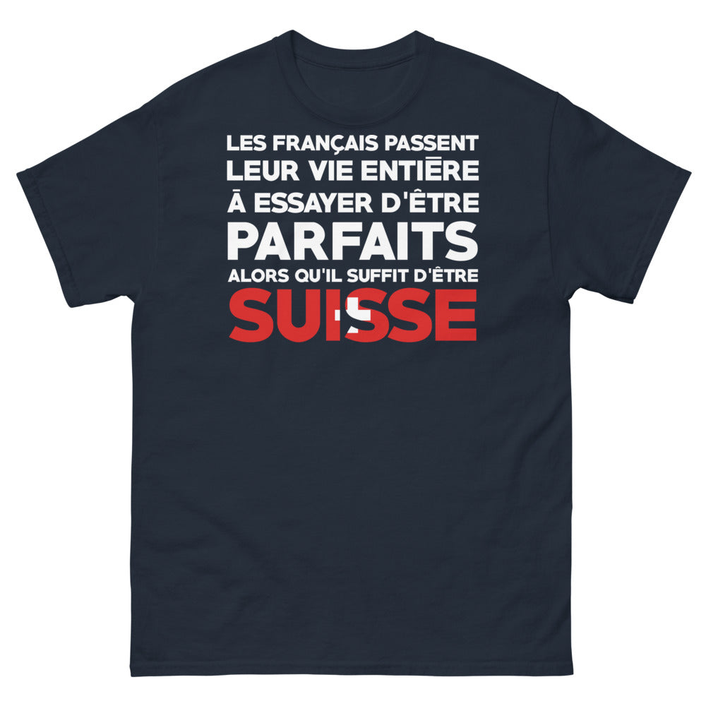 T-shirt Suisse marine - Les Français leur vie entière