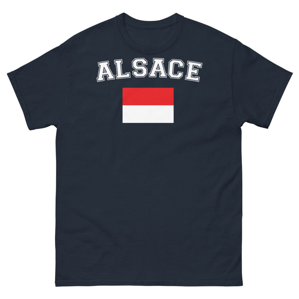 T-shirt Alsace marine - Fierté régionale humoristique