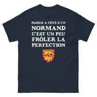 Thumbnail for T-shirt Normand marine - Passer à côté d'un Normand, c'est frôler la perfection