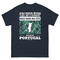 Thumbnail for T-shirt Portugal marine - J'ai peut-être l'air de t'écouter