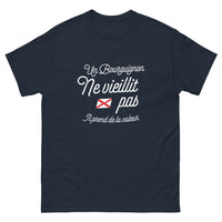Thumbnail for T-shirt Bourgogne marine - Un Bourguignon ne vieillit pas