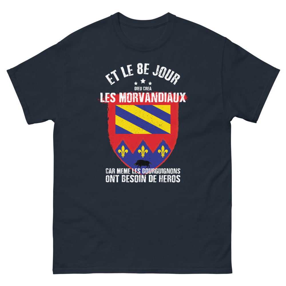 T-shirt Morvandiaux marine - Héros bourguignon et fierté locale