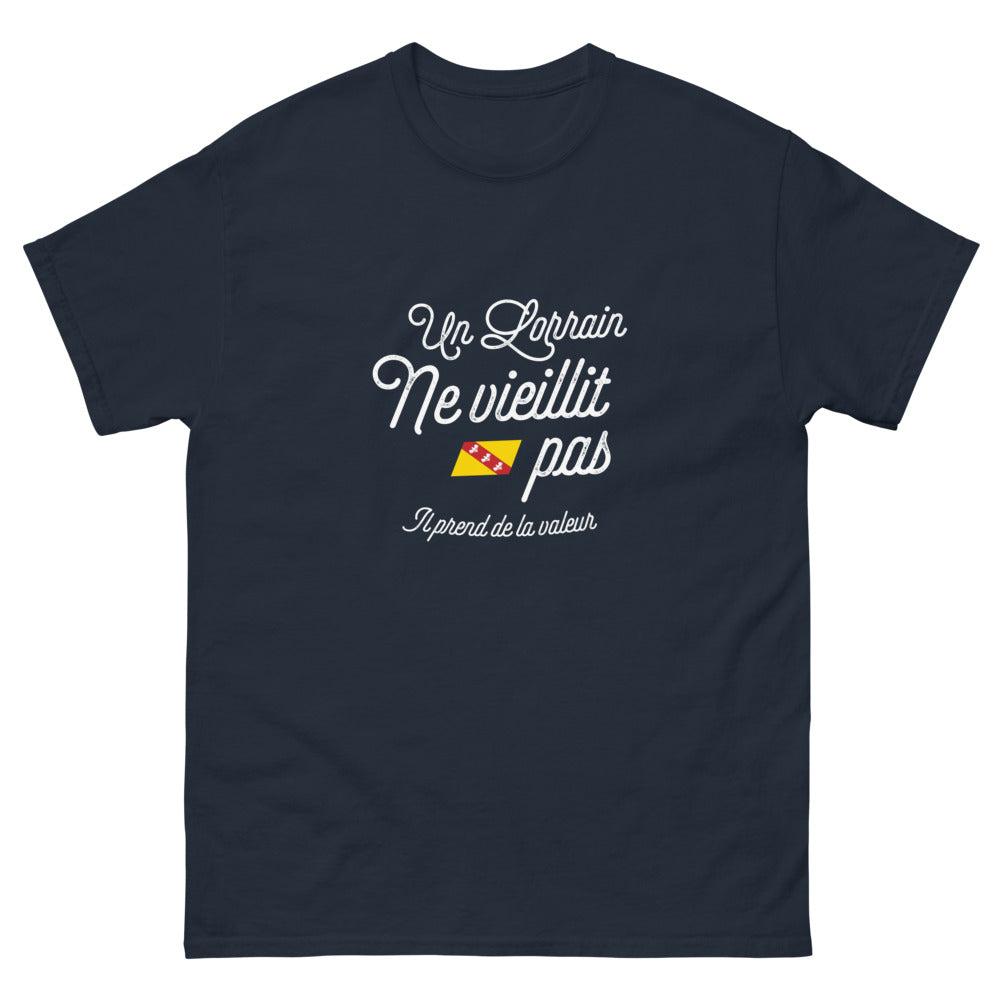 T-shirt Lorraine marine - Un Lorrain ne vieillit pas