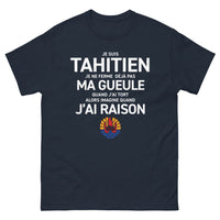 Thumbnail for T-shirt Tahitien marine - Je ne me tais pas à tort !