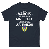Thumbnail for T-shirt Varois marine - Je suis varois, je ne ferme pas ma gueule