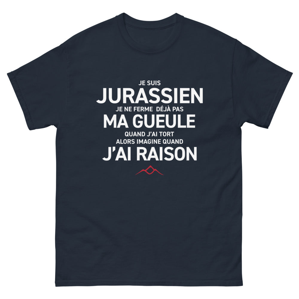 T-shirt Jurassien marine - Fier de ma vérité