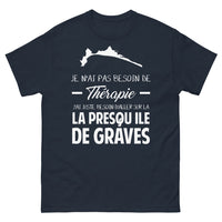 Thumbnail for T-shirt Presqu'île de Graves marine - Pas besoin de thérapie