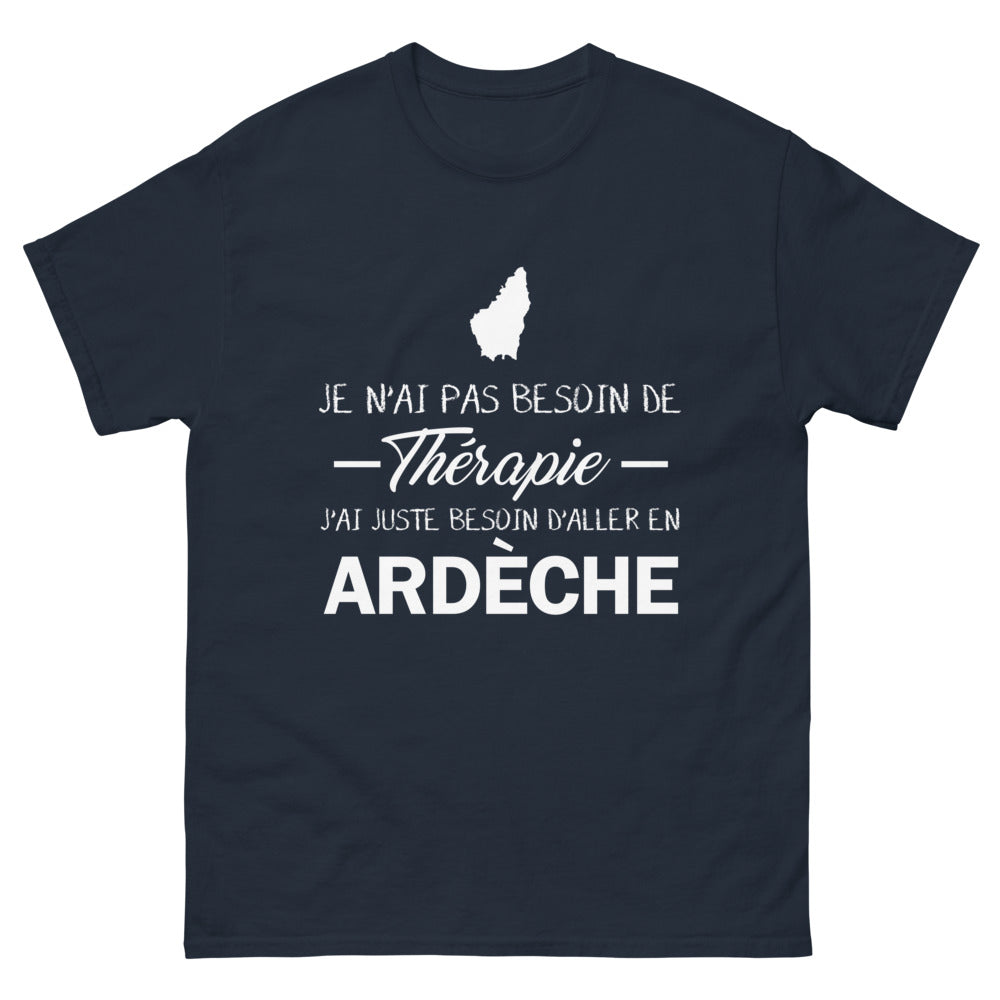 T-shirt Ardèche marine - Je n'ai pas besoin de thérapie