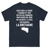 Thumbnail for T-shirt Bretagne marine - Dieu créa la terre, un paradis