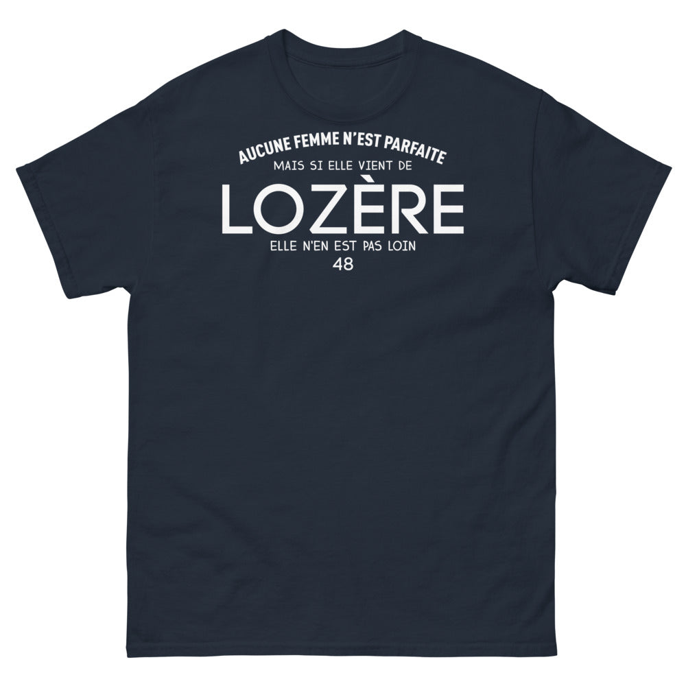 T-shirt Lozère marine - Aucune femme n'est parfaite
