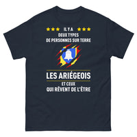 Thumbnail for T-shirt Ariège marine - Il y a deux types de personnes sur terre