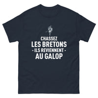 Thumbnail for T-shirt Bretagne marine - Chassez les Bretons, ils reviennent au galop