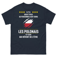 Thumbnail for T-shirt Pologne marine - Il y a deux types de personnes