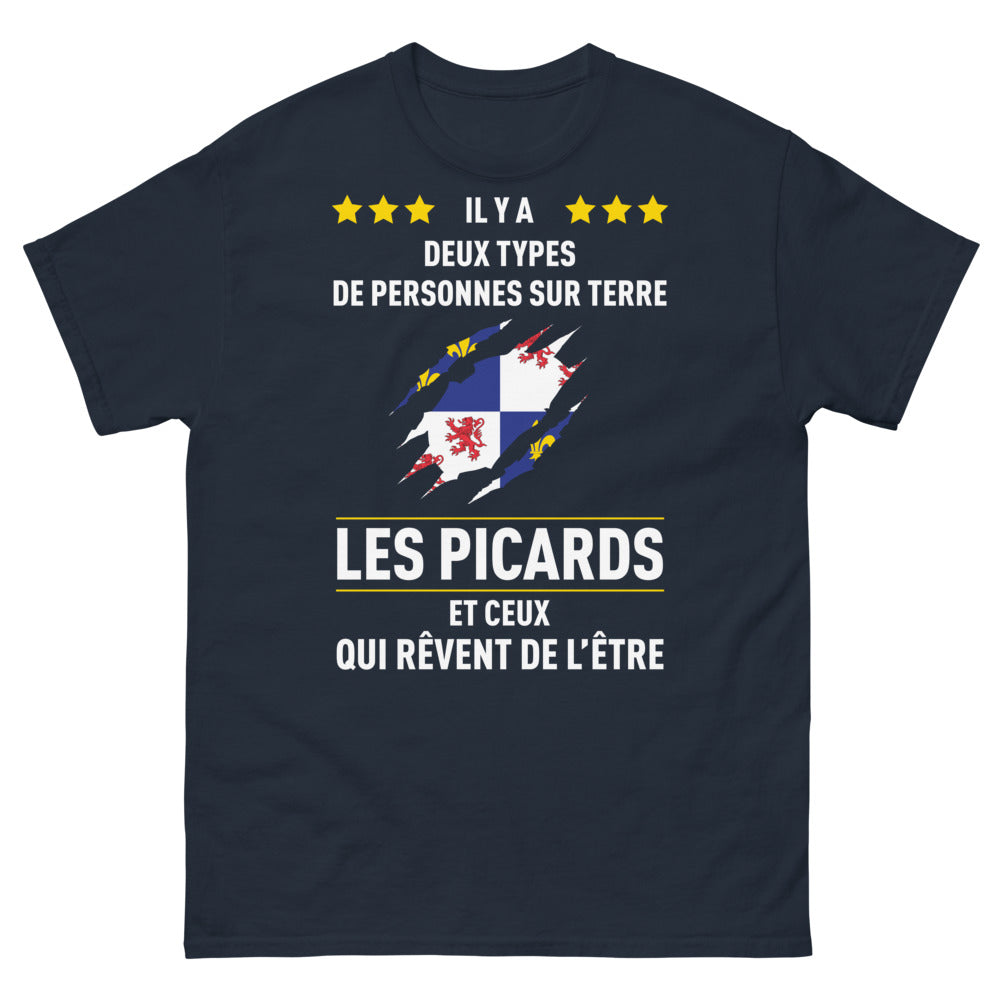 T-shirt Picardie marine - Les fiers Picards avec humour
