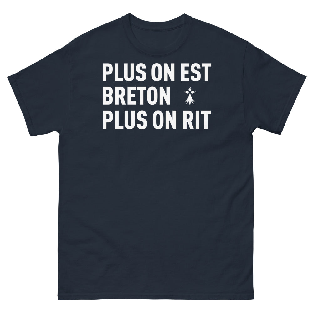 T-shirt Bretagne marine - Plus On est Breton, Plus On Rit