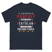 Thumbnail for T-shirt Catalan marine - Je ne suis pas parfait, mais je suis supporter