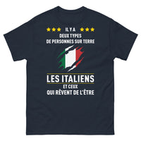 Thumbnail for T-shirt Italie marine - Les Italiens et ceux qui rêvent de l'être