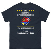 Thumbnail for T-shirt Lot-et-Garonnais marine - Il y a deux types de personnes
