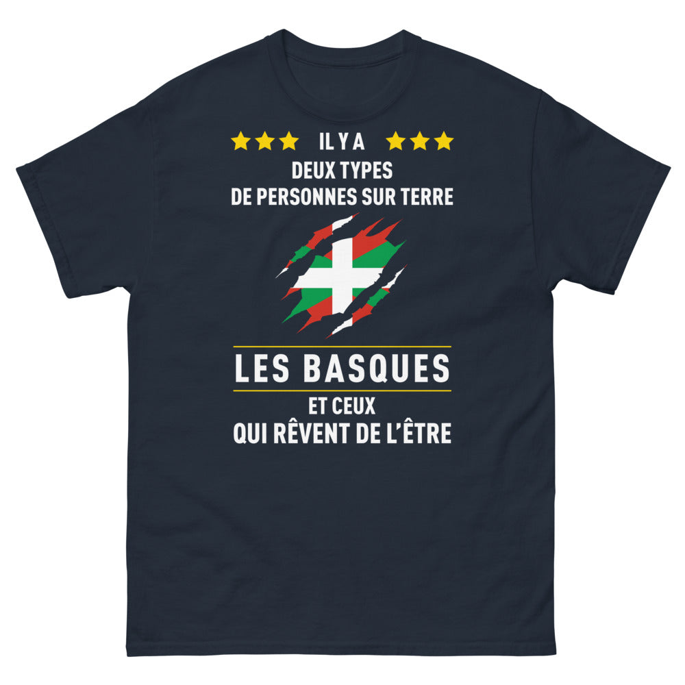 T-shirt Basques marine - Il y a deux types de personnes
