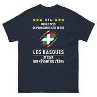 Thumbnail for T-shirt Basques marine - Il y a deux types de personnes