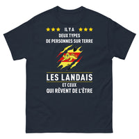 Thumbnail for T-shirt Landais marine - Il y a deux types de personnes sur terre